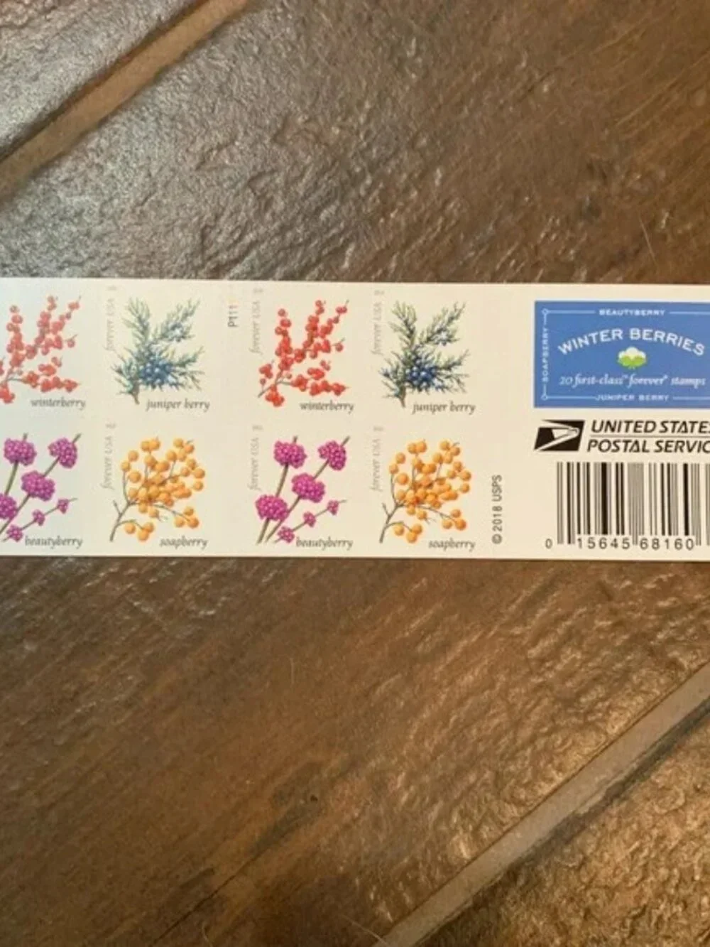 6000 Winter Berries US Postage Forever Stamps